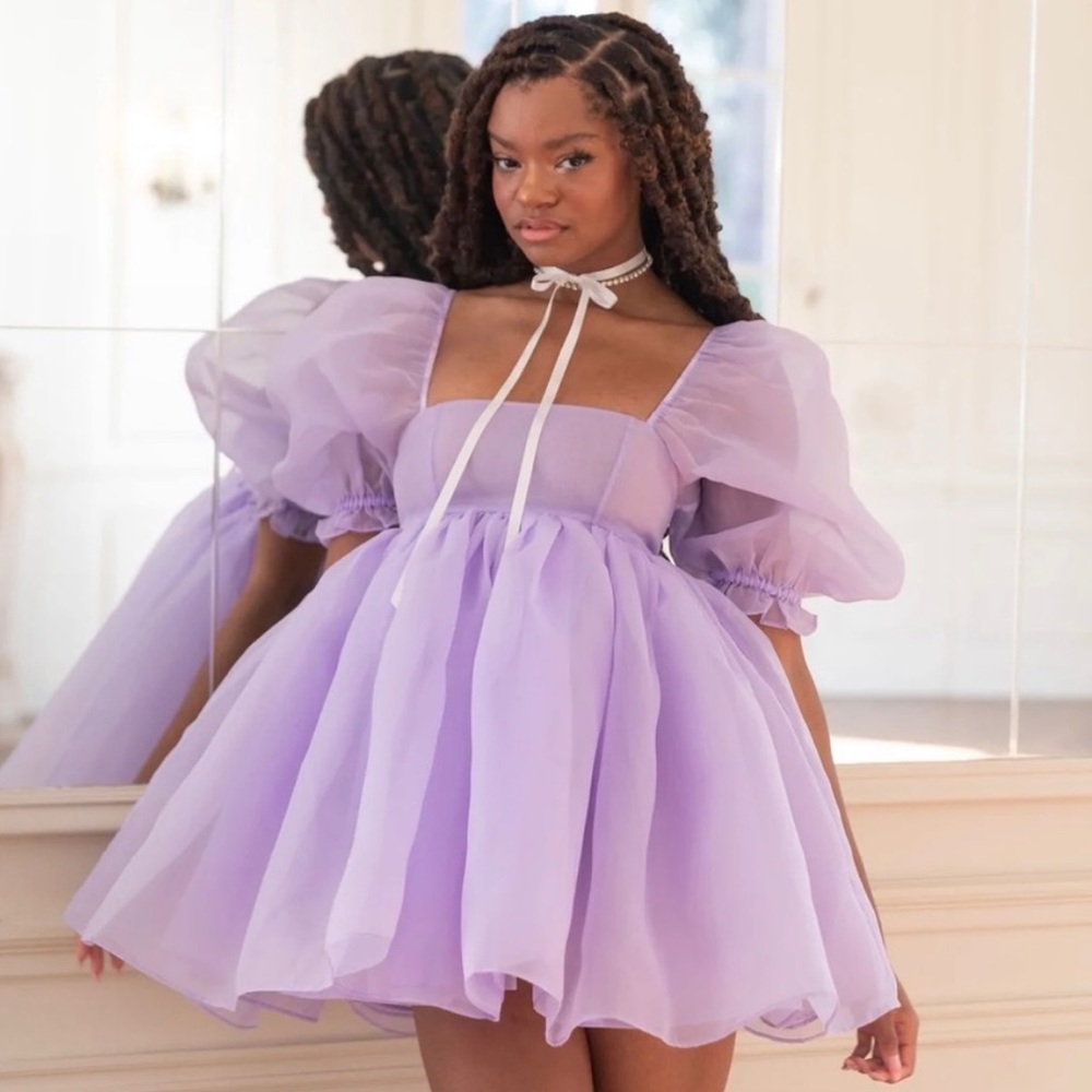 Selkie Lilac Puff Dress